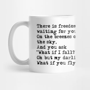 What if you fly? Vintage typewritten Mug